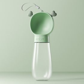 Portable Dog Water Bottle,2 In 1 Dog Water Bottle Dispenser With Food Container,Leak Proof Dog Travel Water Bottle For Walking,Hiking And Travel Water (Color: Green, Size: 600ML)