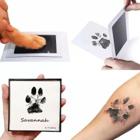 Pet Handprint And Footprint Kit For Dog & Cat; Dog Paw Print Pad Kit; Clean Touch Ink Pad For Pets; 3.7*2.2in (Color: Red, Size: pack of 2)