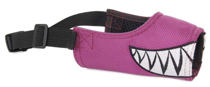 Pet Life Fumigation Adjustable Designer Dog Muzzle (Color: purple, Size: medium)
