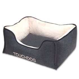 Touchdog 'Felter Shelter' Luxury Designer Premium Dog Bed (Color: Grey, Size: large)