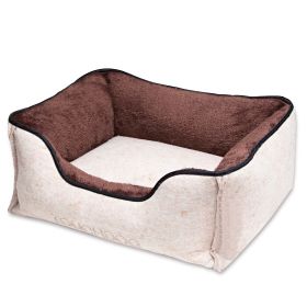 Touchdog 'Felter Shelter' Luxury Designer Premium Dog Bed (Color: Beige, Size: large)