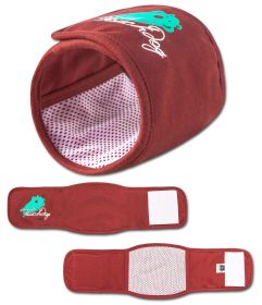 Touchdog Gauze-Aid Protective Dog Bandage and Calming Compression Sleeve (Color: Red, Size: small)