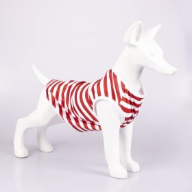 Pet Vest Comfortable Breathable Stripes Vest Dog Clothes (Option: Brown White-XL)