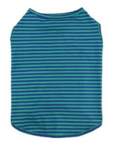 Pet Vest Comfortable Breathable Stripes Vest Dog Clothes (Option: Thin Purple Green-XL)