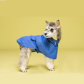 Pet Dog Cape-style Raincoat Waterproof (Option: Blue-XXL)